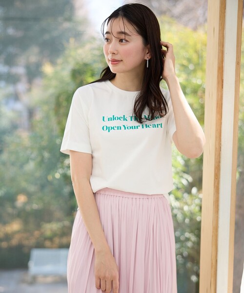 ANY(エニィ)の「オーガビッツロゴ・フォトTシャツ(Tシャツ/カットソー・レディース・ホワイト系3/ホワイト系2/ホワイト系4/ブラック系1・F)」の11枚目の写真