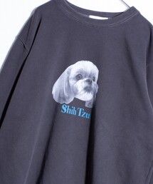 スウェット（ブラック/黒色系・前面プリント）ファッション通販