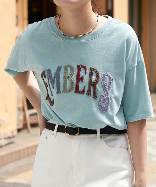 VENCEEXCHANGE(ヴァンスエクスチェンジ)の「カラフルロゴTシャツ(Tシャツ/カットソー・レディース・ライトブルー/アイボリー/チャコール・FREE)」の14枚目の写真