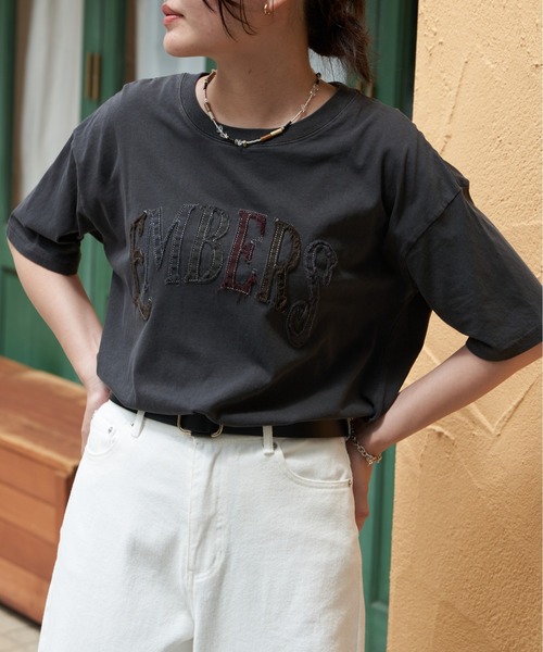 VENCEEXCHANGE(ヴァンスエクスチェンジ)の「カラフルロゴTシャツ(Tシャツ/カットソー・レディース・ライトブルー/アイボリー/チャコール・FREE)」の7枚目の写真