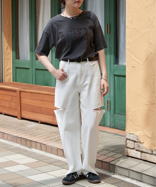 VENCEEXCHANGE(ヴァンスエクスチェンジ)の「カラフルロゴTシャツ(Tシャツ/カットソー・レディース・ライトブルー/アイボリー/チャコール・FREE)」の8枚目の写真