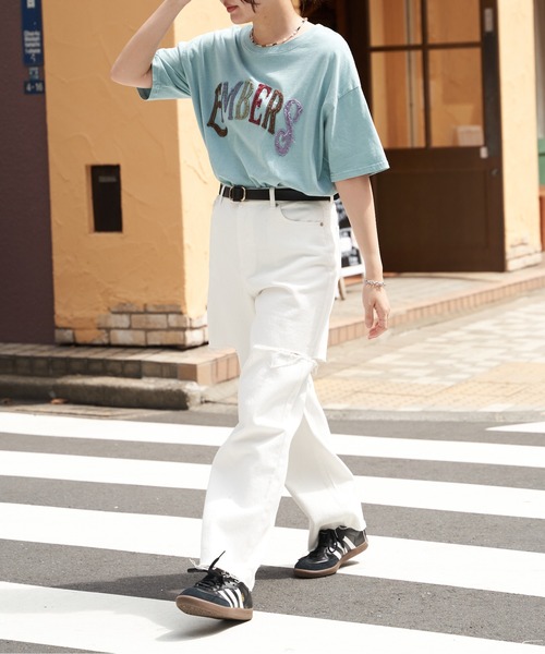 VENCEEXCHANGE(ヴァンスエクスチェンジ)の「カラフルロゴTシャツ(Tシャツ/カットソー・レディース・ライトブルー/アイボリー/チャコール・FREE)」の12枚目の写真
