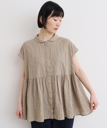 l'atelier du savon（アトリエドサボン）の「くしゃくしゃコットン　チュニックブラウス（シャツ/ブラウス）」