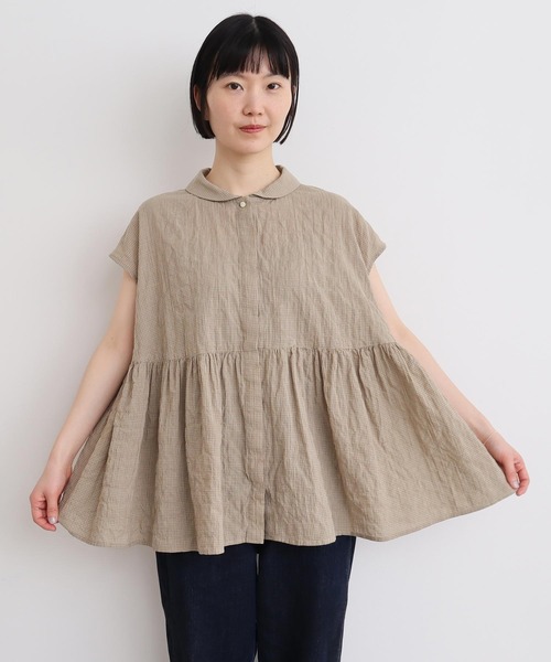 SACRA サクラ　コットン　チュニック　ブラウス SACRA（サクラ）の「＜SACRA（サクラ）＞コットン ギャザー