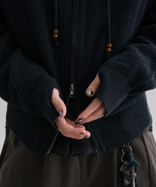 EPNK】Mesh hooded zip up / メッシュフーデッドジップアップ