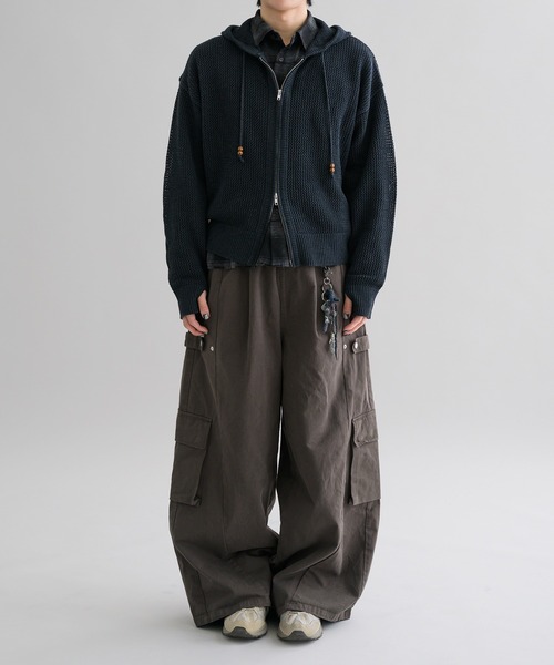 ROOP TOKYO パーカー MESH ZIP HOODIE/メッシュジップフーディ