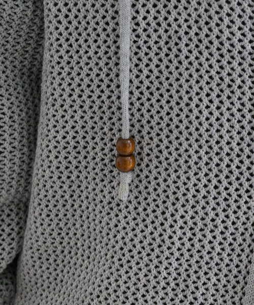 epnok(エプノック)の「【EPNK】Mesh hooded zip up / メッシュフーデッドジップアップ(パーカー・メンズ・グレー/チャコールグレー・SMALL/MEDIUM/LARGE)」の8枚目の写真