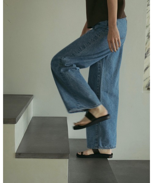 anuke（アンヌーク）の「Highwaist Baggy Denim（デニムパンツ