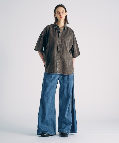 SELLE GLANT(セレグランテ)の「CHEMICAL WASH REGULAR SHIRT/ケミカルウォッシュレギュラーシャツ(シャツ/ブラウス・メンズ・ダークブルー/ブラック・SMALL/LARGE/MEDIUM)」の15枚目の写真
