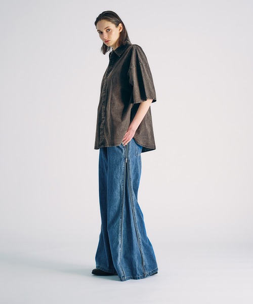 SELLE GLANT(セレグランテ)の「CHEMICAL WASH REGULAR SHIRT/ケミカルウォッシュレギュラーシャツ(シャツ/ブラウス・メンズ・ダークブルー/ブラック・SMALL/LARGE/MEDIUM)」の18枚目の写真