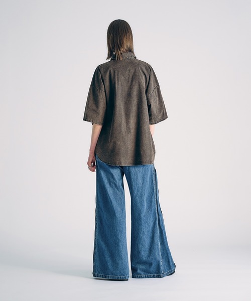SELLE GLANT(セレグランテ)の「CHEMICAL WASH REGULAR SHIRT/ケミカルウォッシュレギュラーシャツ(シャツ/ブラウス・メンズ・ダークブルー/ブラック・SMALL/LARGE/MEDIUM)」の19枚目の写真