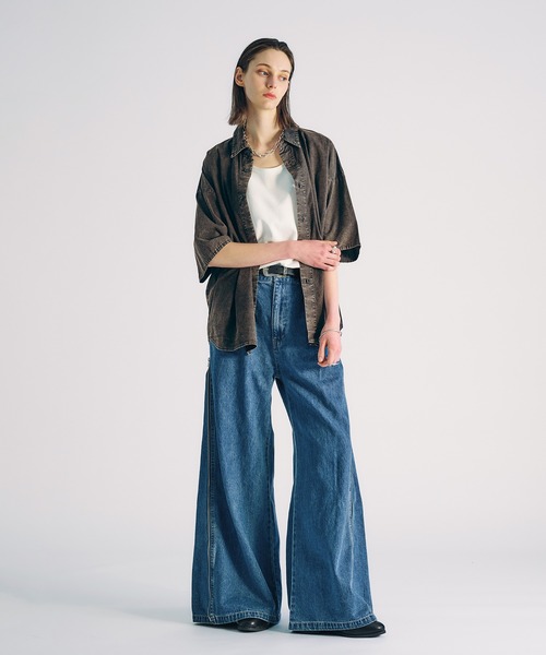 SELLE GLANT(セレグランテ)の「CHEMICAL WASH REGULAR SHIRT/ケミカルウォッシュレギュラーシャツ(シャツ/ブラウス・メンズ・ダークブルー/ブラック・SMALL/LARGE/MEDIUM)」の21枚目の写真