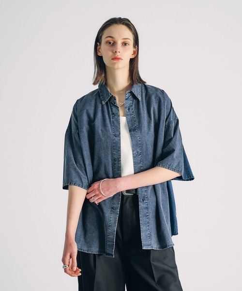 CHEMICAL WASH REGULAR SHIRT/ケミカルウォッシュレギュラー