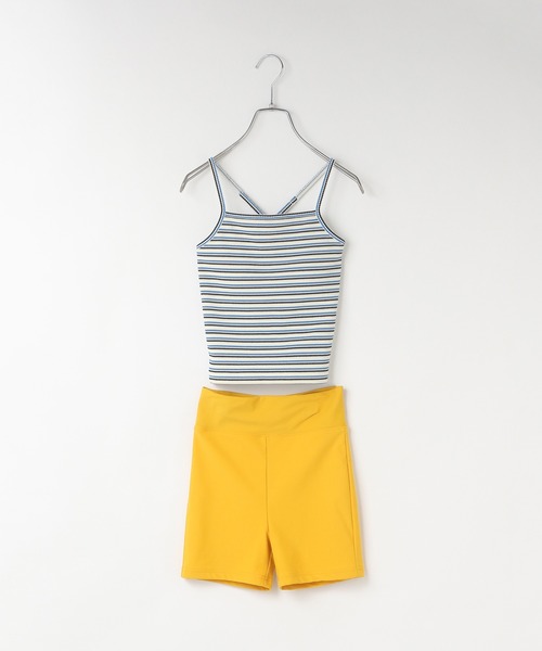 LOWRYS FARM（ローリーズファーム）の「【140-150サイズ】アメスリボーダーセットＳＷＩＭ　323962（水着・キッズ・ブラウン/ブルー・140cm/150cm）」の2枚目の写真