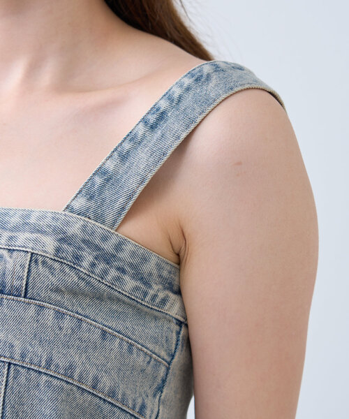 Chico（チコ）の「【セットアップ対応】肩ボタン取り外しデニムベアトップ（その他トップス・レディース・ブルー系その他/ピンク系その他/ブルー・FREE）」の11枚目の写真