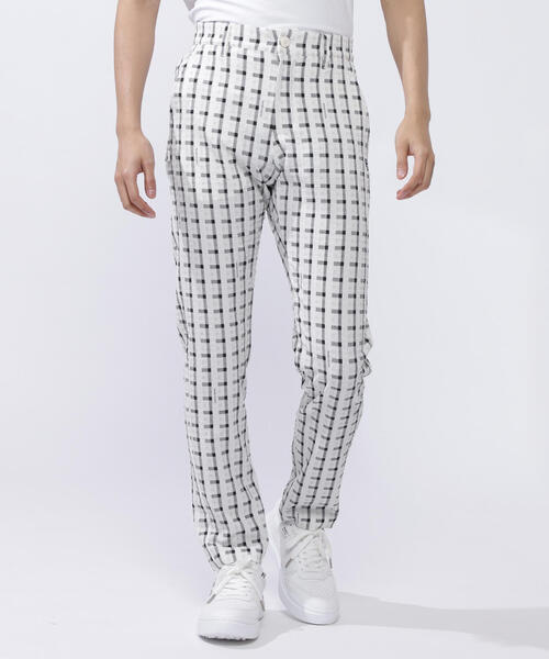 【PEARLY GATES】Peストレッチサッカーギンガムパンツ