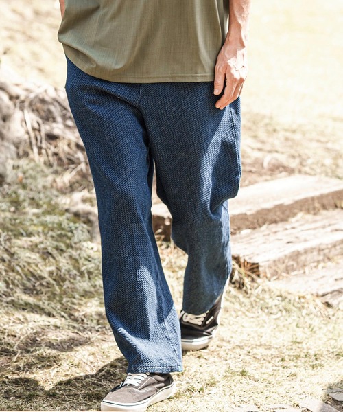 mp13595- Jacquard Denim Wide Straight Pants ワイドストレートパンツ
