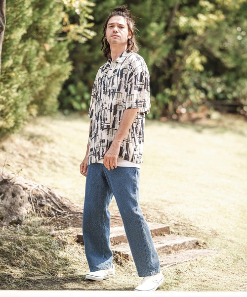 CAMBIO（カンビオ）の「mp13595- Jacquard Denim Wide Straight Pants ワイドストレートパンツ（その他パンツ・メンズ・コバルトブルー/ネイビー・S/M/L）」の7枚目の写真
