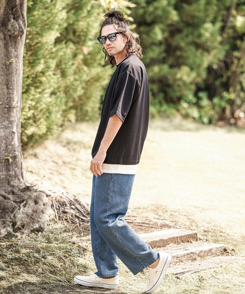 CAMBIO（カンビオ）の「mp13595- Jacquard Denim Wide Straight Pants ワイドストレートパンツ（その他パンツ・メンズ・コバルトブルー/ネイビー・S/M/L）」の9枚目の写真