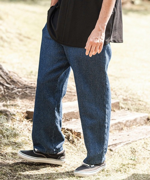 mp13595- Jacquard Denim Wide Straight Pants ワイドストレートパンツ