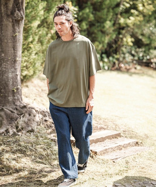 CAMBIO（カンビオ）の「mp13595- Jacquard Denim Wide Straight Pants ワイドストレートパンツ（その他パンツ・メンズ・コバルトブルー/ネイビー・S/M/L）」の15枚目の写真