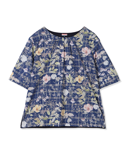 Petit Honfleur(プチオンフルール)の「2025年春夏【リバティシリーズ】プリントプルオーバー(Tシャツ/カットソー・レディース・ネイビー/ピンク/イエロー/ブルー・M/L)」の7枚目の写真