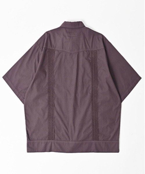 ブラウス シャツ 「ADAMPATEK/アダムパテック」overdyed cuban shirt/製品染めキューバシャツ レディース メンズ ADAM PATEK シャツ ADAMPATEK/overdyed cuban shirt/製品染め