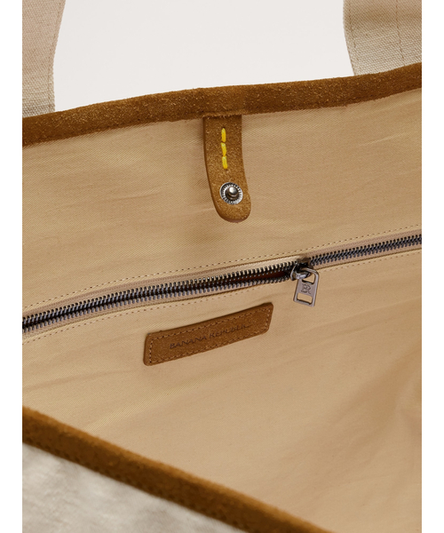 Banana Republic（バナナリパブリック）の「◆キャンバス & スエード ウィークエンド トートバッグ（トートバッグ・メンズ・ナチュラル・ONE SIZE）」の5枚目の写真