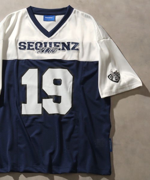 【NFL】Vネックメッシュ半袖ゲームシャツアメフトL◆ユニフォームバンドTシャツ NBA/NFL/NHL/MLB 【古着】NFL・NIKE TITANS タイタンズ 半袖
