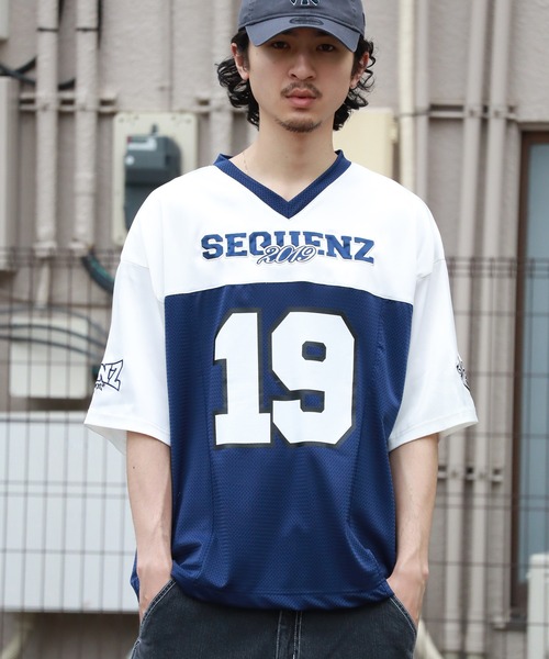 SEQUENZE tシャツ 「sqnz（エスキュンズ）」sqnz logo raglan L