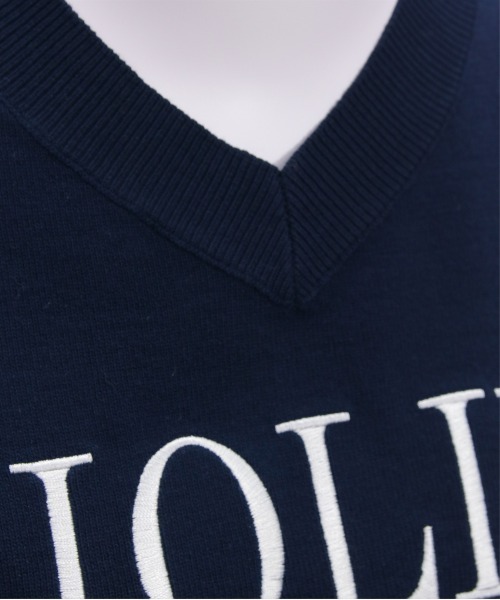 clear（クリア）の「刺繍ロゴニットベスト[着回し力抜群 レイヤード 夏ニット カジュアル]（ニット/セーター・レディース・ライトベージュ/グレー/ネイビー・F）」の13枚目の写真