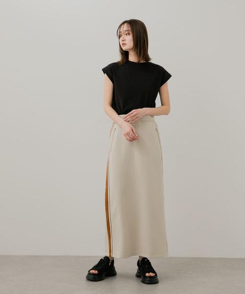 SENSE OF PLACE by URBAN RESEARCH(センスオブプレイスバイアーバンリサーチ)の「『UR TECH ひやサラクール』 クールタッチフレンチスリーブTシャツ(Tシャツ/カットソー・レディース・オフホワイト/ブラック/ネイビー/グリーン/レッド・ONE)」の7枚目の写真