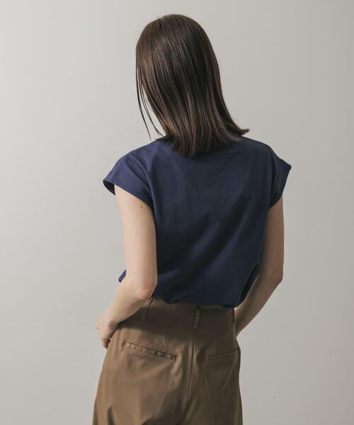 SENSE OF PLACE by URBAN RESEARCH(センスオブプレイスバイアーバンリサーチ)の「『UR TECH ひやサラクール』 クールタッチフレンチスリーブTシャツ(Tシャツ/カットソー・レディース・オフホワイト/ブラック/ネイビー/グリーン/レッド・ONE)」の11枚目の写真