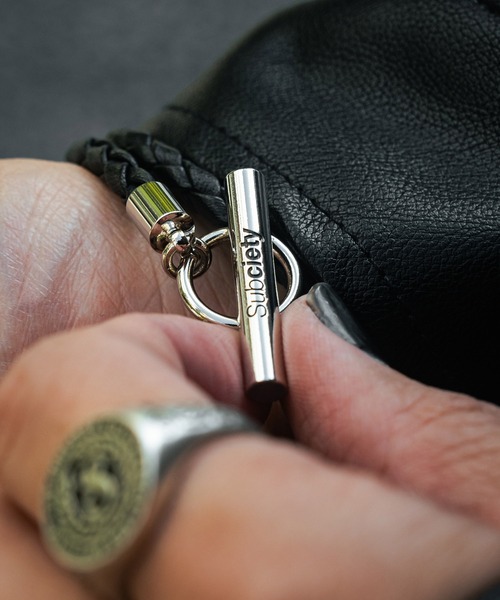 Subciety（サブサエティ）の「Mesh leather bracelet（ブレスレット・メンズ・ブラック・FREE）」の17枚目の写真