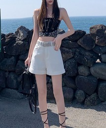 ルーズデニムショートパンツ