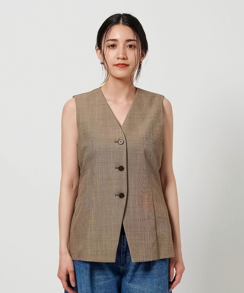 BEAUTY&YOUTH UNITED ARROWS(ビューティーアンドユースユナイテッドアローズ)の「レーヨンブレンド バックオープン ベスト(ベスト・レディース・グレー系/ブラウン系・M/S)」の7枚目の写真