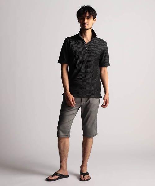 NICOLE CLUB FOR MEN（ニコルクラブフォーメン）の「ブライトタックバイアススキッパーポロシャツ（ポロシャツ・メンズ・ホワイト/ブラック/サックスブルー/ネイビー・MEDIUM/LARGE/X-LARGE/XX-LARGE）」の6枚目の写真