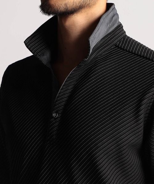 NICOLE CLUB FOR MEN（ニコルクラブフォーメン）の「ブライトタックバイアススキッパーポロシャツ（ポロシャツ・メンズ・ホワイト/ブラック/サックスブルー/ネイビー・MEDIUM/LARGE/X-LARGE/XX-LARGE）」の11枚目の写真