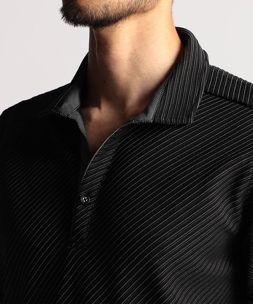 NICOLE CLUB FOR MEN（ニコルクラブフォーメン）の「ブライトタックバイアススキッパーポロシャツ（ポロシャツ・メンズ・ホワイト/ブラック/サックスブルー/ネイビー・MEDIUM/LARGE/X-LARGE/XX-LARGE）」の12枚目の写真