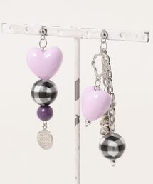 【KKSHOP】ハートチェックピアス(MA)