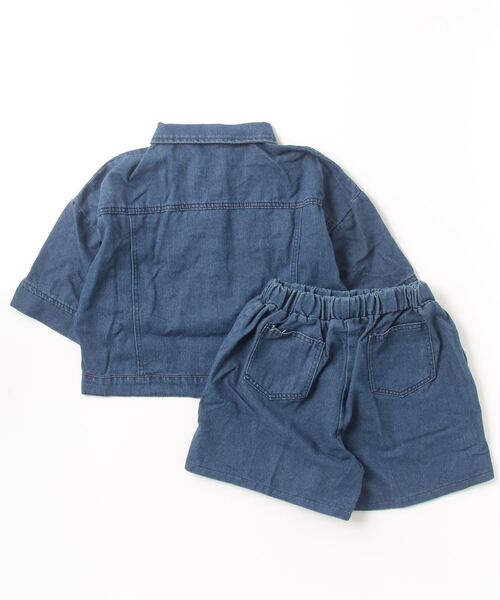 セール】デニム半袖ジャケット＆ショーパンセット（セットアップ