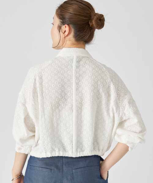 IENA（イエナ）の「sese フラワーガーゼシャツ（シャツ/ブラウス・レディース・ホワイト・FREE）」の6枚目の写真