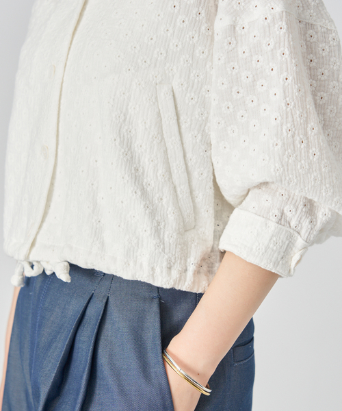 IENA（イエナ）の「sese フラワーガーゼシャツ（シャツ/ブラウス・レディース・ホワイト・FREE）」の12枚目の写真