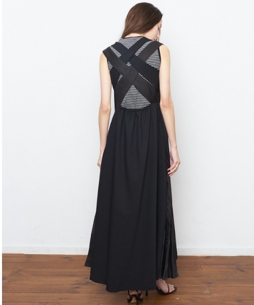 Muel Chic（ミュエルシック）の「Bailey one-piece ベイリーワンピース（ワンピース・レディース・ブラック×ホワイト/ベージュ/ブラック・FREE）」の9枚目の写真