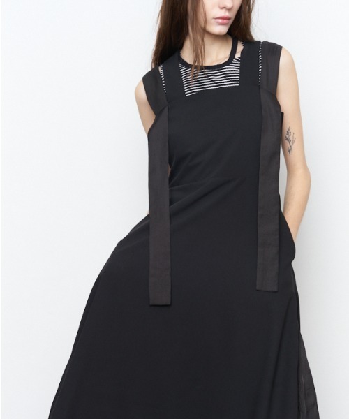 Muel Chic（ミュエルシック）の「Bailey one-piece ベイリーワンピース（ワンピース・レディース・ブラック×ホワイト/ベージュ/ブラック・FREE）」の7枚目の写真