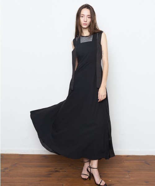 Muel Chic（ミュエルシック）の「Bailey one-piece ベイリーワンピース（ワンピース・レディース・ブラック×ホワイト/ベージュ/ブラック・FREE）」の8枚目の写真