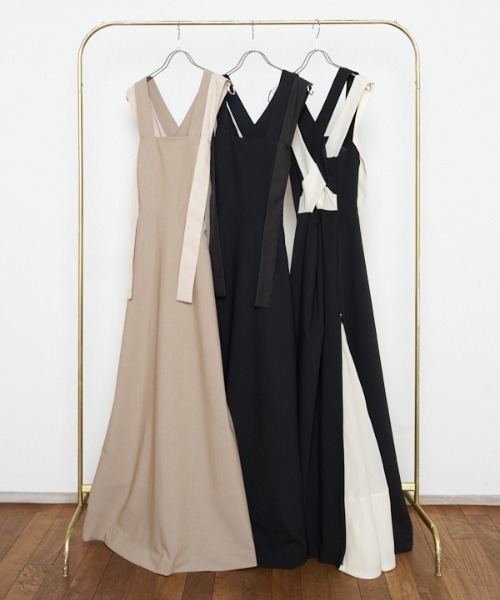 Muel Chic（ミュエルシック）の「Bailey one-piece ベイリーワンピース（ワンピース・レディース・ブラック×ホワイト/ベージュ/ブラック・FREE）」の12枚目の写真