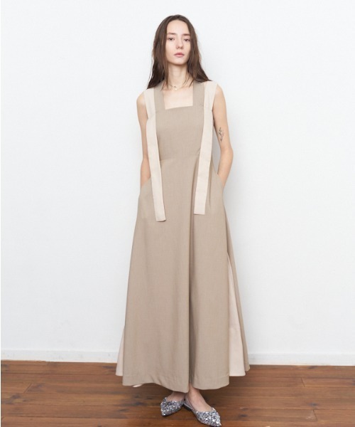 Muel Chic（ミュエルシック）の「Bailey one-piece ベイリーワンピース（ワンピース・レディース・ブラック×ホワイト/ベージュ/ブラック・FREE）」の22枚目の写真