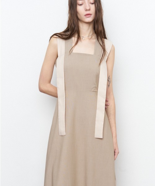 Muel Chic（ミュエルシック）の「Bailey one-piece ベイリーワンピース（ワンピース・レディース・ブラック×ホワイト/ベージュ/ブラック・FREE）」の16枚目の写真