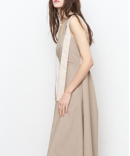 Muel Chic（ミュエルシック）の「Bailey one-piece ベイリーワンピース（ワンピース・レディース・ブラック×ホワイト/ベージュ/ブラック・FREE）」の4枚目の写真